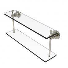 Allied Brass AP-2/22-PNI - Astor Place Collection 22 Inch Two Tiered Glass Shelf