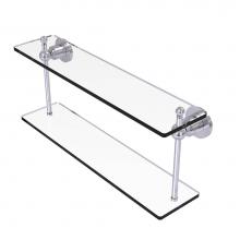 Allied Brass AP-2/22-SCH - Astor Place Collection 22 Inch Two Tiered Glass Shelf