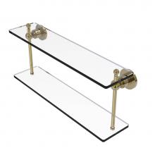 Allied Brass AP-2/22-UNL - Astor Place Collection 22 Inch Two Tiered Glass Shelf