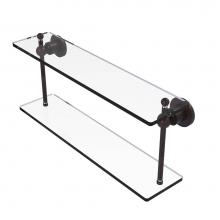Allied Brass AP-2/22-VB - Astor Place Collection 22 Inch Two Tiered Glass Shelf