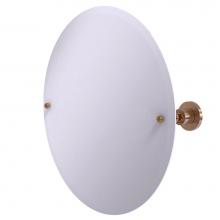 Allied Brass AP-90-BBR - Frameless Round Tilt Mirror with Beveled Edge