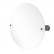 Allied Brass AP-90-GYM - Frameless Round Tilt Mirror with Beveled Edge