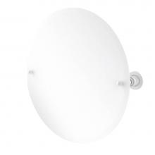 Allied Brass AP-90-WHM - Frameless Round Tilt Mirror with Beveled Edge