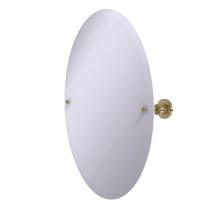 Allied Brass AP-91-UNL - Frameless Oval Tilt Mirror with Beveled Edge
