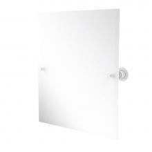 Allied Brass AP-92-WHM - Frameless Rectangular Tilt Mirror with Beveled Edge