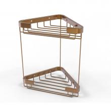 Allied Brass BSK-20DT-BBR - Double Tier Corner Shower Basket