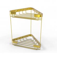 Allied Brass BSK-20DT-PB - Double Tier Corner Shower Basket