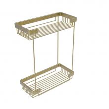 Allied Brass BSK-60DR-SBR - Double Tier Rectangular Toiletry Shower Basket