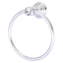 Allied Brass CC-16-SCH - Carolina Crystal Collection Towel Ring - Satin Chrome