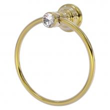 Allied Brass CC-16-UNL - Carolina Crystal Collection Towel Ring - Unlacquered Brass