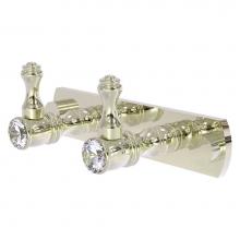 Allied Brass CC-20-2-PNI - Carolina Crystal Collection 2 Position Multi Hook - Polished Nickel