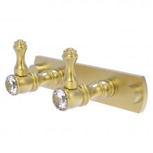 Allied Brass CC-20-2-SBR - Carolina Crystal Collection 2 Position Multi Hook - Satin Brass