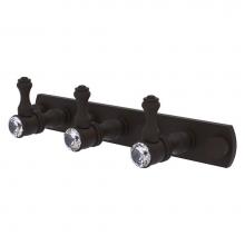 Allied Brass CC-20-3-ORB - Carolina Crystal Collection 3 Position Tie and Belt Rack - Oil Rubbed Bronze
