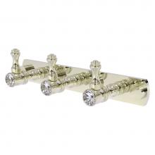 Allied Brass CC-20-3-PNI - Carolina Crystal Collection 3 Position Tie and Belt Rack - Polished Nickel