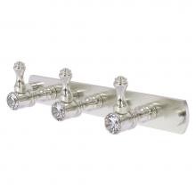 Allied Brass CC-20-3-SN - Carolina Crystal Collection 3 Position Tie and Belt Rack - Satin Nickel