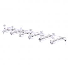 Allied Brass CC-20-6-PC - Carolina Crystal Collection 6 Position Tie and Belt Rack - Polished Chrome