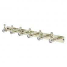 Allied Brass CC-20-6-PNI - Carolina Crystal Collection 6 Position Tie and Belt Rack - Polished Nickel