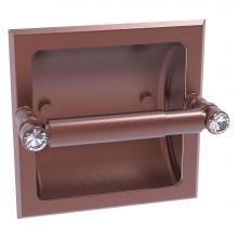Allied Brass CC-24C-CA - Carolina Crystal Collection Recessed Toilet Paper Holder - Antique Copper