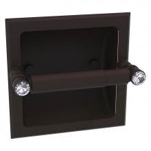 Allied Brass CC-24C-ORB - Carolina Crystal Collection Recessed Toilet Paper Holder - Oil Rubbed Bronze