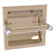 Allied Brass CC-24C-PEW - Carolina Crystal Collection Recessed Toilet Paper Holder - Antique Pewter
