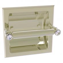 Allied Brass CC-24C-PNI - Carolina Crystal Collection Recessed Toilet Paper Holder - Polished Nickel