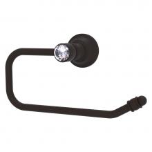 Allied Brass CC-24E-ORB - Carolina Crystal Collection Euro Style Toilet Tissue Holder - Oil Rubbed Bronze