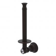 Allied Brass CC-24U-ORB - Carolina Crystal Collection Upright Toilet Paper Holder - Oil Rubbed Bronze