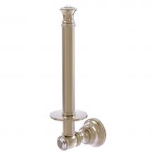 Allied Brass CC-24U-PEW - Carolina Crystal Collection Upright Toilet Paper Holder - Antique Pewter