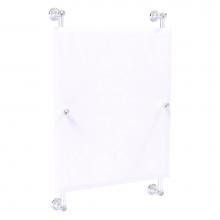 Allied Brass CC-27-92-PC - Carolina Crystal Collection Rectangular Frameless Rail Mounted Mirror - Polished Chrome