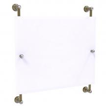 Allied Brass CC-27-93-ABR - Carolina Crystal Landscape Rectangular Frameless Rail Mounted Mirror - Antique Brass