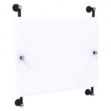 Allied Brass CC-27-93-BKM - Carolina Crystal Landscape Rectangular Frameless Rail Mounted Mirror - Matte Black