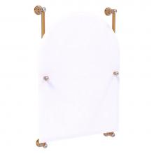 Allied Brass CC-27-94-BBR - Carolina Crystal Collection Arched Top Frameless Rail Mounted Mirror - Brushed Bronze