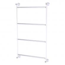 Allied Brass CC-28-18-PC - Carolina Crystal Collection 4 Tier 18 Inch Ladder Towel Bar - Polished Chrome