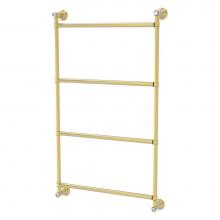 Allied Brass CC-28-18-SBR - Carolina Crystal Collection 4 Tier 18 Inch Ladder Towel Bar - Satin Brass