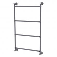 Allied Brass CC-28-24-GYM - Carolina Crystal Collection 4 Tier 24 Inch Ladder Towel Bar - Matte Gray