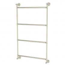 Allied Brass CC-28-24-PNI - Carolina Crystal Collection 4 Tier 24 Inch Ladder Towel Bar - Polished Nickel