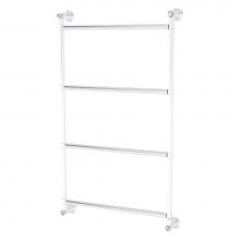 Allied Brass CC-28-36-PC - Carolina Crystal Collection 4 Tier 36 Inch Ladder Towel Bar - Polished Chrome