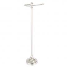 Allied Brass CC-29-SN - Carolina Crystal Collection Free Standing Euro Style Toilet Paper Holder - Satin Nickel