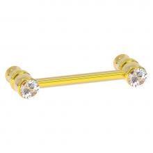 Allied Brass CC-30-3-PB - Carolina Crystal Collection 3 Inch Cabinet Pull - Polished Brass