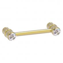 Allied Brass CC-30-3-SBR - Carolina Crystal Collection 3 Inch Cabinet Pull - Satin Brass