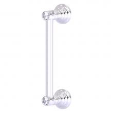 Allied Brass CC-3-8-SCH - Carolina Crystal Collection 8 Inch Door Pull - Satin Chrome