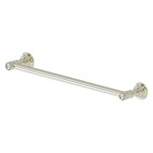 Allied Brass CC-41-18-PNI - Carolina Crystal Collection 18 Inch Towel Bar - Polished Nickel