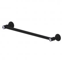 Allied Brass CC-41-36-BKM - Carolina Crystal Collection 36 Inch Towel Bar - Matte Black