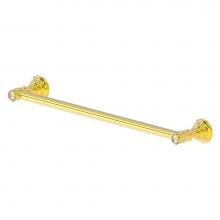 Allied Brass CC-41-36-PB - Carolina Crystal Collection 36 Inch Towel Bar - Polished Brass