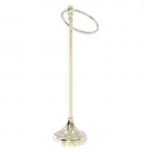 Allied Brass CC-54-PNI - Carolina Crystal Collection Guest Towel Ring Stand - Polished Nickel