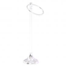 Allied Brass CC-54-SCH - Carolina Crystal Collection Guest Towel Ring Stand - Satin Chrome