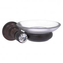 Allied Brass CC-62-VB - Carolina Crystal Collection Wall Mounted Soap Dish - Venetian Bronze