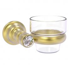 Allied Brass CC-64-SBR - Carolina Crystal Collection Wall Mounted Votive Candle Holder - Satin Brass
