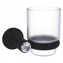 Allied Brass CC-66-BKM - Carolina Crystal Collection Wall Mounted Tumbler Holder - Matte Black