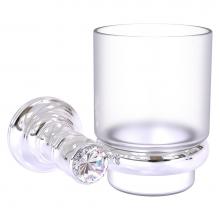 Allied Brass CC-66-PC - Carolina Crystal Collection Wall Mounted Tumbler Holder - Polished Chrome